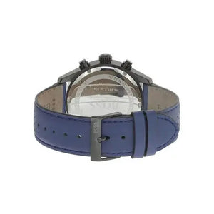 Hugo Boss 1513563 Grand Prix Chronograph Black Dial Blue Leather Strap Watch for Men Hugo Boss