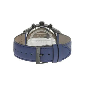 Hugo Boss 1513563 Grand Prix Chronograph Black Dial Blue Leather Strap Watch for Men Hugo Boss