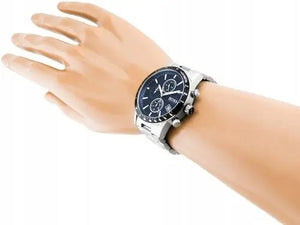 Hugo Boss 1513510 Rafale Quartz Blue Dial Silver Steel Strap Watch for Men Hugo Boss