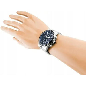 Hugo Boss 1513510 Rafale Quartz Blue Dial Silver Steel Strap Watch for Men Hugo Boss