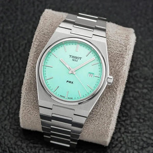 Tissot T137.410.11.091.01 PRX Quartz Light Green Dial Silver Steel Strap Watch for Men Tissot