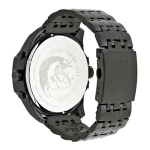 Diesel DZ7373 Uber Chief Chronograph Red Dial Black Steel Strap Watch For Men Diesel