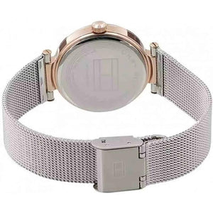 Tommy Hilfiger 1781863 Lynn Quartz Silver Dial Silver Mesh Bracelet Watch For Women Tommy Hilfiger