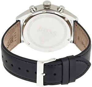 Hugo Boss 1513816 Champion Black Dial Black Leather Strap Watch for Men Hugo Boss