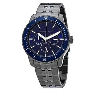 Michael Kors MK7155 Chronograph Cunningham Multifunction Blue Dial Grey Steel Strap Watch For Men Michael Kros