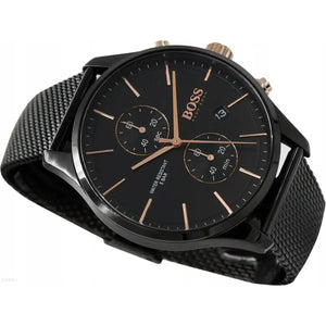 Hugo Boss 1513811 Associate Black Dial Black Mesh Bracelet Watch for Men Hugo Boss