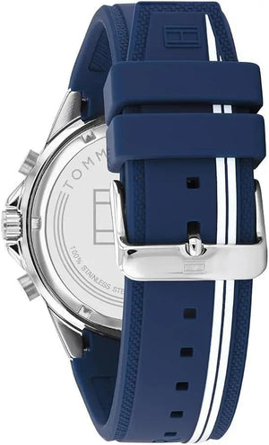 Tommy Hilfiger 1791859 Analogue Multifunction Quartz Watch for Men with Blue Silicone Bracelet Tommy Hilfiger