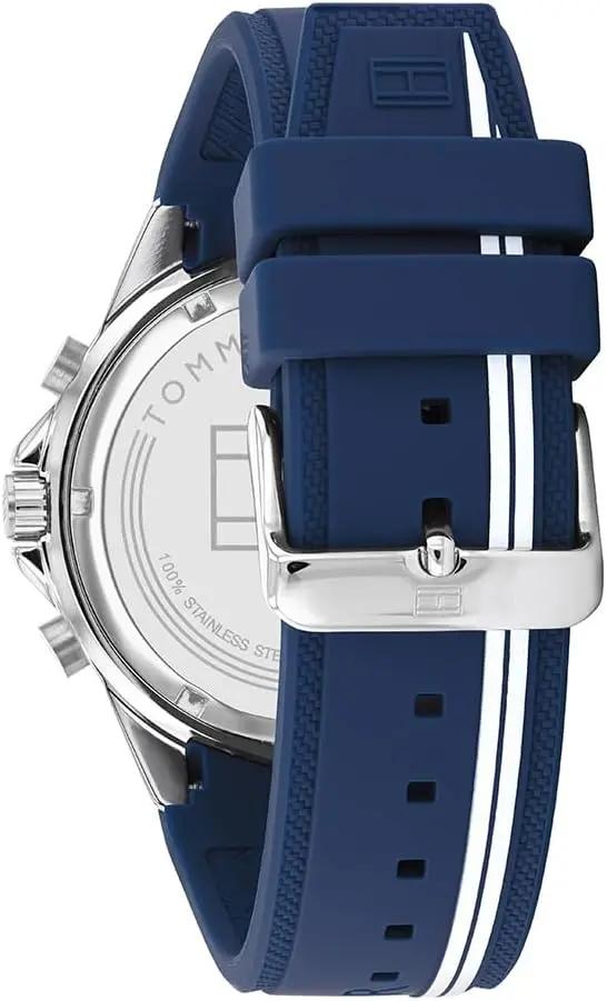Tommy Hilfiger 1791859 Analogue Multifunction Quartz Watch for Men with Blue Silicone Bracelet Tommy Hilfiger