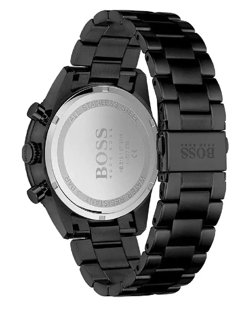 Hugo Boss 1513854 Pilot Edition Chronograph Black Dial Black Steel Strap Watch for Men Hugo Boss