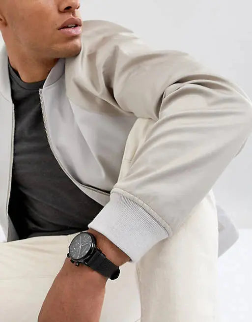 Emporio Armani AR1737 Luigi Chronograph Black Dial Black Leather Strap Watch For Men Emporio Armani