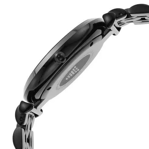 Emporio Armani AR11299 Gianni T Bar Analog Black Dial Black Steel Strap Watch For Men Emporio Armani