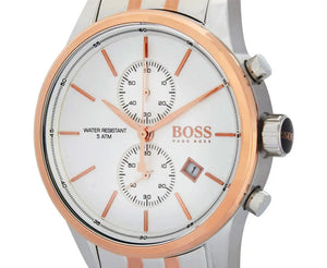 Hugo Boss 1513385 Jet Silver Dial Two Tone Steel Strap Watch for Men Hugo Boss
