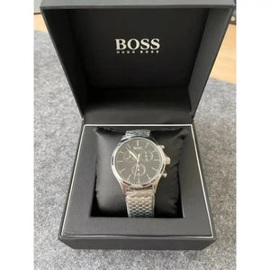 Hugo Boss 1513652 Companion Black Dial Silver Steel Strap Watch for Men Hugo Boss