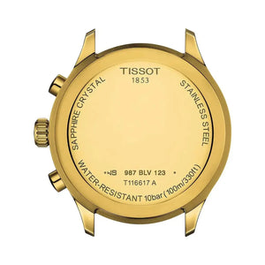 Tissot T116.617.33.051.00 Chrono XL Classic Black Dial Gold Steel Strap Watch for Men Tissot