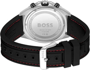 Hugo Boss 1513969 Chronograph Quartz Watch for Men with Black Silicone Bracelet Hugo Boss