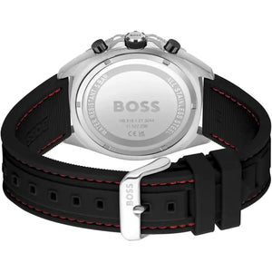 Hugo Boss 1513969 Chronograph Quartz Watch for Men with Black Silicone Bracelet Hugo Boss