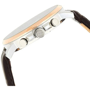 Tommy Hilfiger 1791290 Keagan Chronograph Blue Dial Brown Leather Strap Watch for Men Tommy Hilfiger