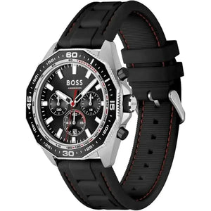 Hugo Boss 1513969 Chronograph Quartz Watch for Men with Black Silicone Bracelet Hugo Boss