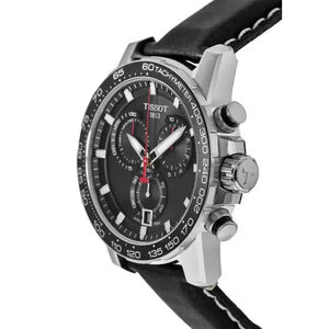 Tissot T125.617.16.051.00 Supersport Chrono Black Dial Black Leather Strap Watch for Men Tissot