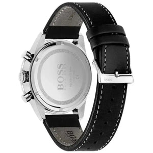 Hugo Boss 1513853 Pilot Edition Black Dial Black Leather Strap Watch for Men Hugo Boss