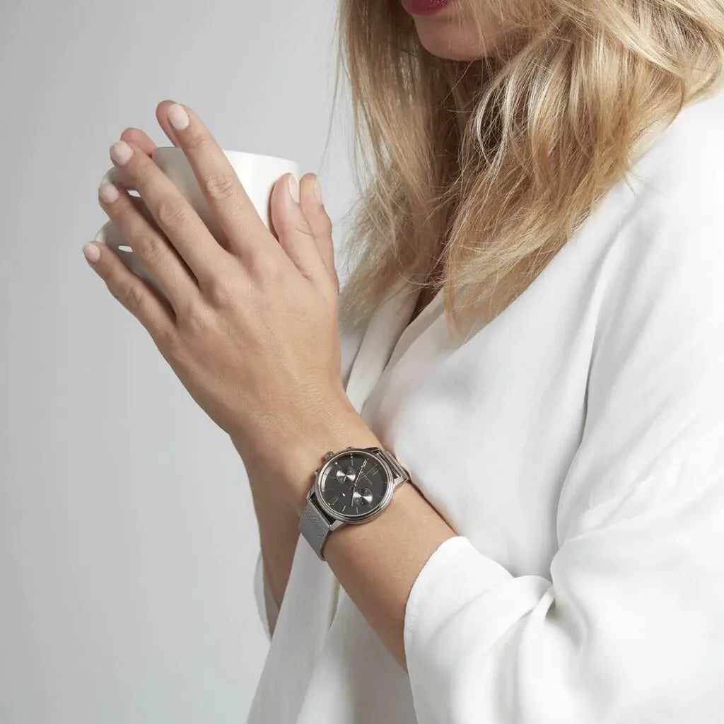 Tommy Hilfiger 1782304 Blake Quartz Grey Dial Silver Mesh Bracelet Watch for Men Tommy Hilfiger