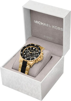 Michael Kors MK8979 Everest Chronograph Black Dial Two Tone Steel Strap Watch For Men Michael Kros