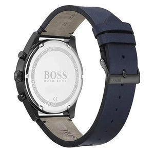 Hugo Boss 1513563 Grand Prix Chronograph Black Dial Blue Leather Strap Watch for Men Hugo Boss