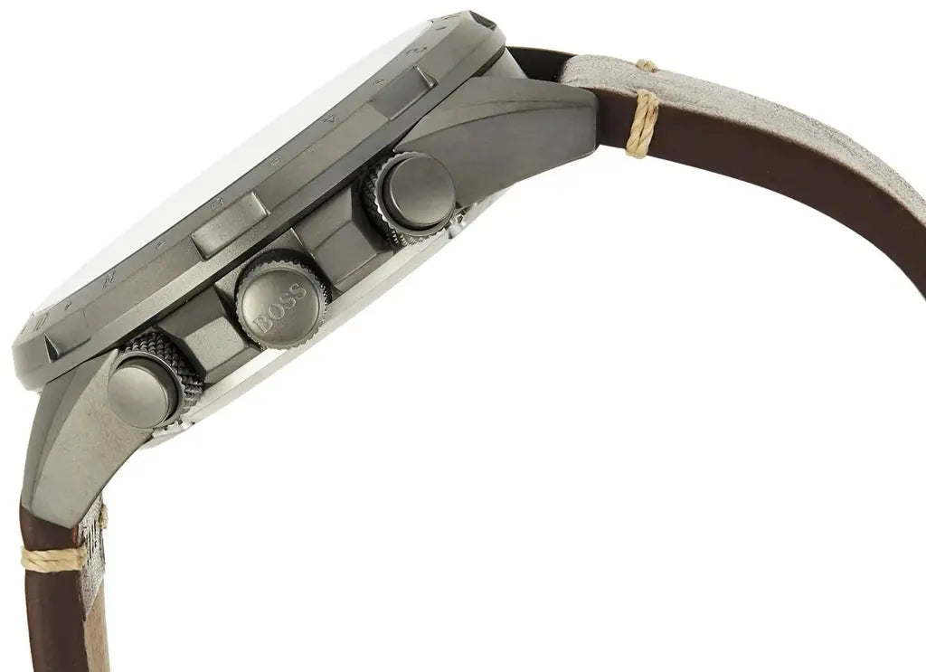 Hugo Boss 1513773 Nomad Blue Dial Brown Leather Strap Watch for Men Hugo Boss