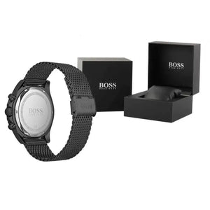 Hugo Boss 1502521 Infinity Black Dial Black Mesh Bracelet Watch for Women Hugo Boss