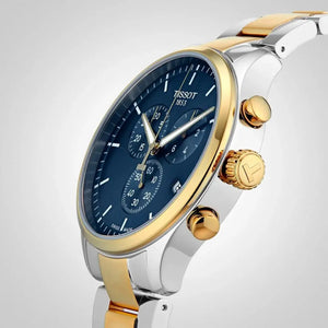 Tissot T116.617.22.041.00 Chrono XL Classic Blue Dial Two Tone Steel Strap Watch for Men Tissot