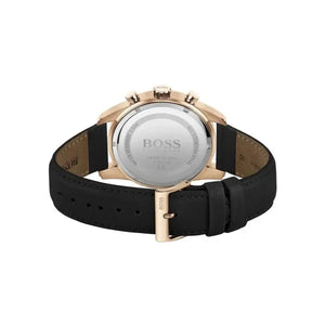 Hugo Boss 1513783 Skymaster Chronograph Blue Dial Black Leather Strap Watch for Men Hugo Boss