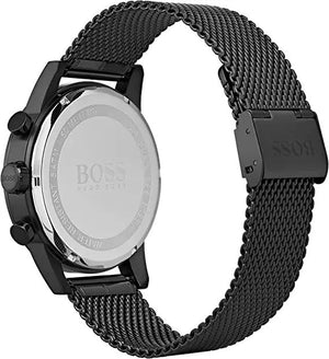 Hugo Boss 1513769 Associate Black Dial Black Mesh Bracelet Watch for Men Hugo Boss