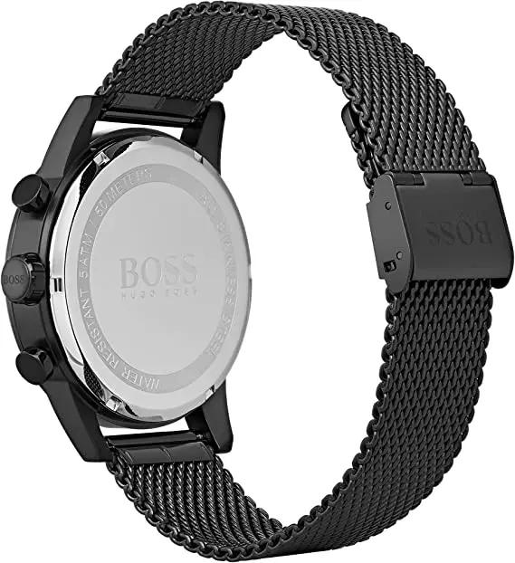 Hugo Boss 1513769 Associate Black Dial Black Mesh Bracelet Watch for Men Hugo Boss