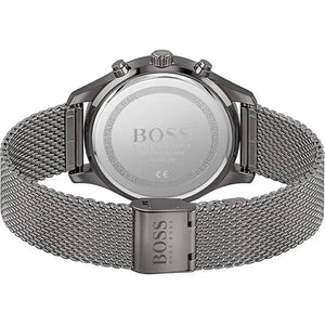 HUGO BOSS 1513870 Chronograph Quartz Watch for Men with Grey Stainless Steel mesh Bracelet Hugo Boss
