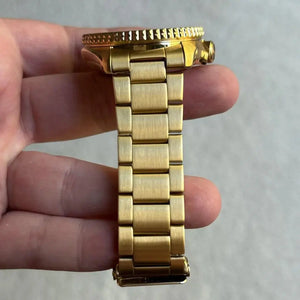 Seiko SRPK18 5 Sports Automatic Black Dial Gold Steel Strap Watch for Men Seiko