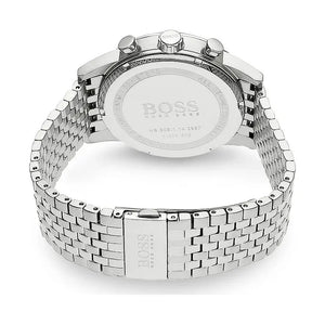 Hugo Boss 1513498 Navigator Chronograph Blue Dial Silver Steel Strap Watch for Men Hugo Boss