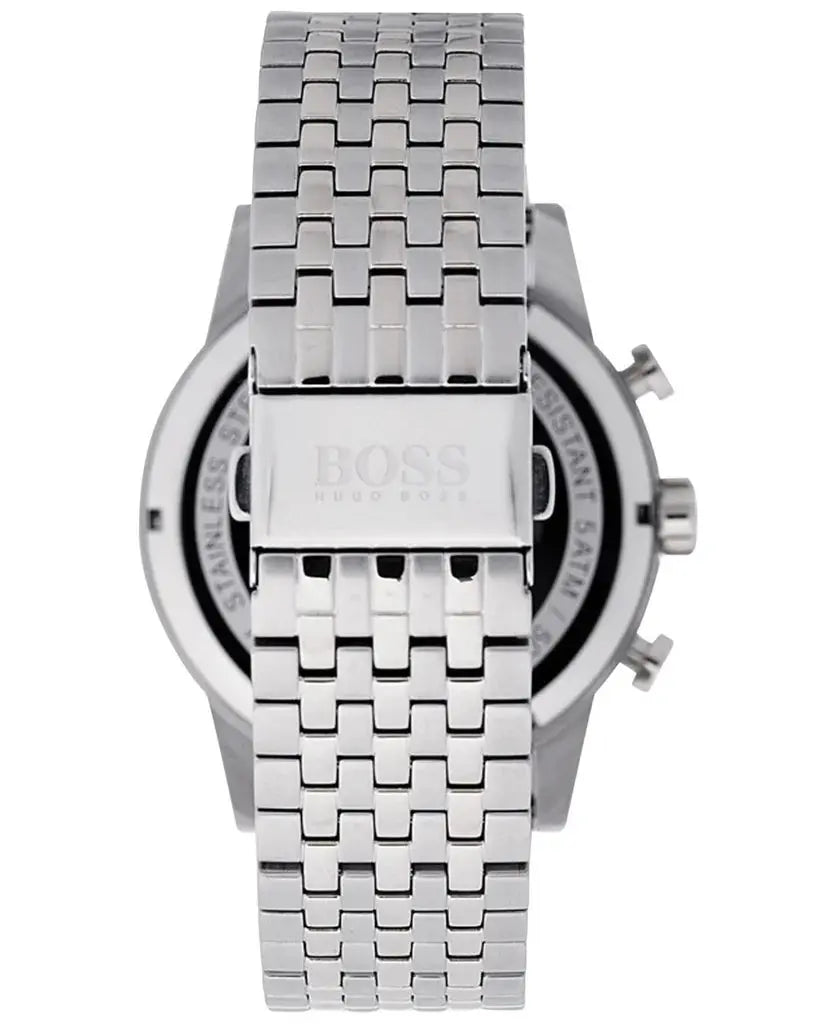 Hugo Boss 1513498 Navigator Chronograph Blue Dial Silver Steel Strap Watch for Men Hugo Boss