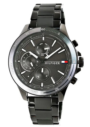 Tommy Hilfiger 1791719 Bank Grey Dial Grey Steel Strap Watch for Men Tommy Hilfiger