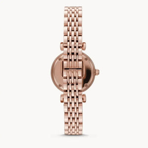 Emporio Armani AR11316 Gianni T-Bar Mother of Pearl Dial Rose Gold Steel Strap Watch For Women Emporio Armani