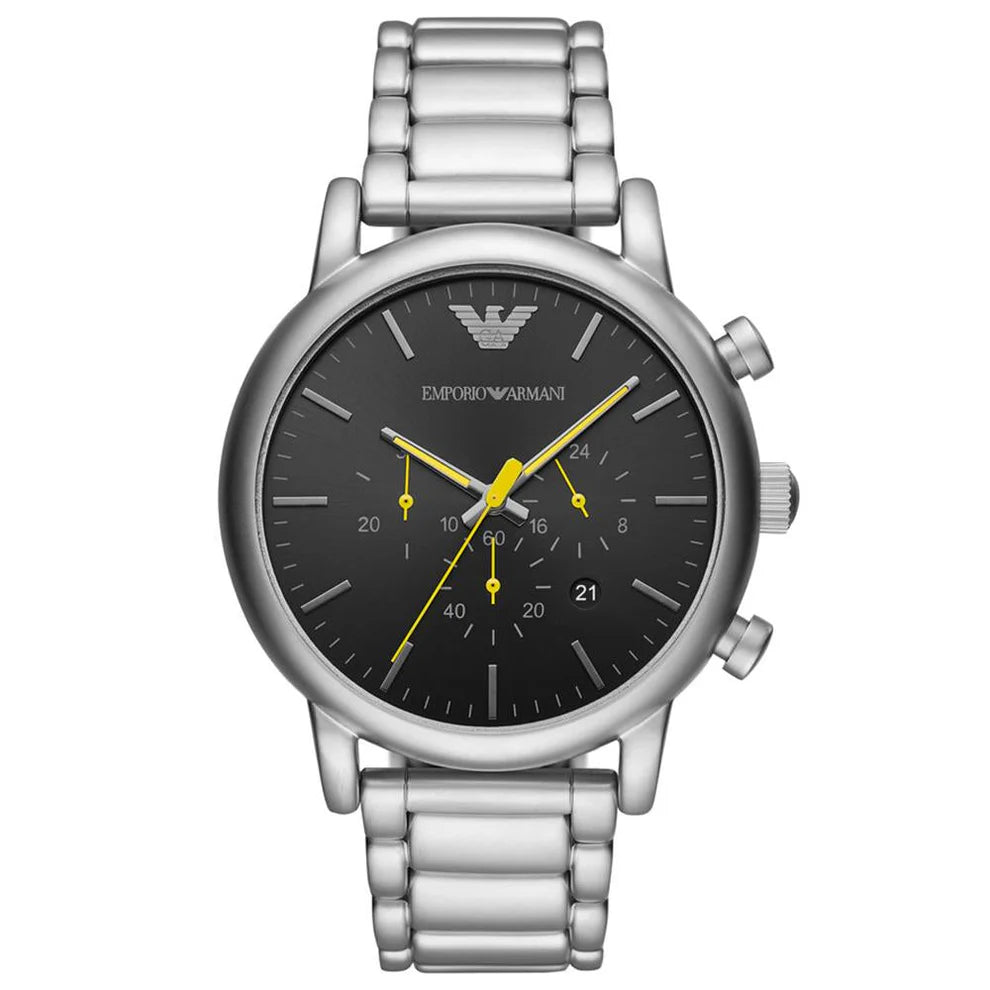 Emporio Armani AR11324 – Silver Men’s Chronograph 46 mm