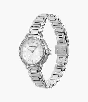 Emporio Armani AR11596 Women's Mother Of Pearl Dial & Steel Bracelet Watch Emporio Armani