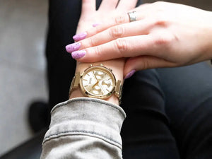 Hugo Boss 1502532 Flawless Gold Dial Gold Steel Strap Watch for Women Hugo Boss