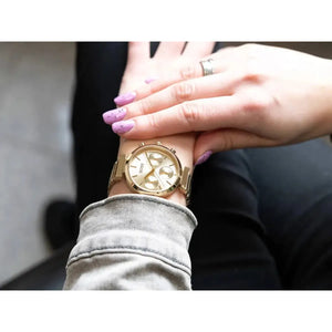 Hugo Boss 1502532 Flawless Gold Dial Gold Steel Strap Watch for Women Hugo Boss