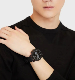 Hugo Boss 1513180 Chronograph Black Dial Black Steel Strap Watch for Men Hugo Boss