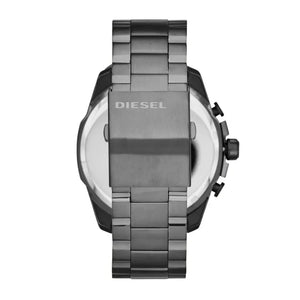 Diesel DZ4329 Mega Chief Chronograph Blue Dial Black Steel Strap Watch For Men Diesel