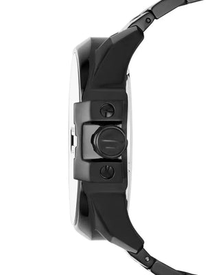 Diesel DZ7373 Uber Chief Chronograph Red Dial Black Steel Strap Watch For Men Diesel