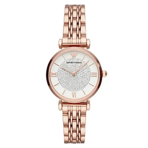 Emporio Armani AR11244 T-Bar Rose Gold Tone Ladies Watch Emporio Armani