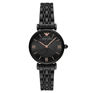 Emporio Armani AR11245 T-Bar Black Ladies Watch Emporio Armani