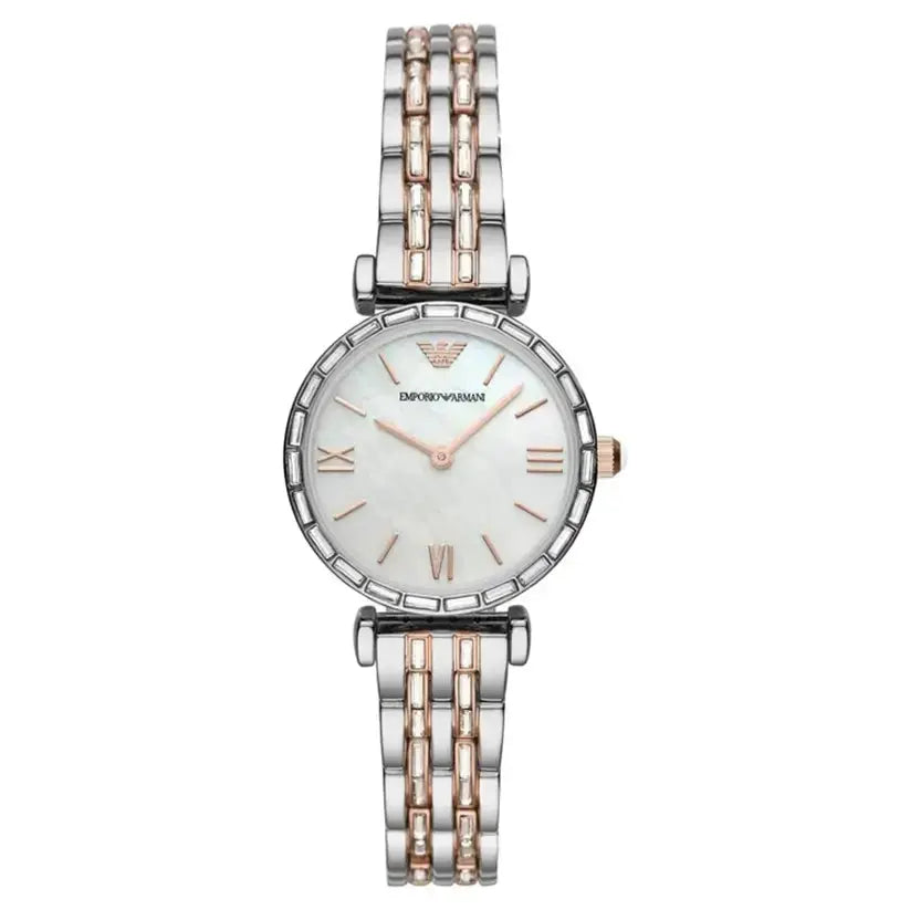 Emporio Armani AR11290 Gianni T-Bar Mother Of Pearl Ladies Watch Emporio Armani