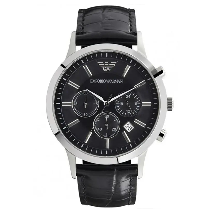 Emporio Armani AR2447 Men's Renato Chronograph Watch Black Emporio Armani